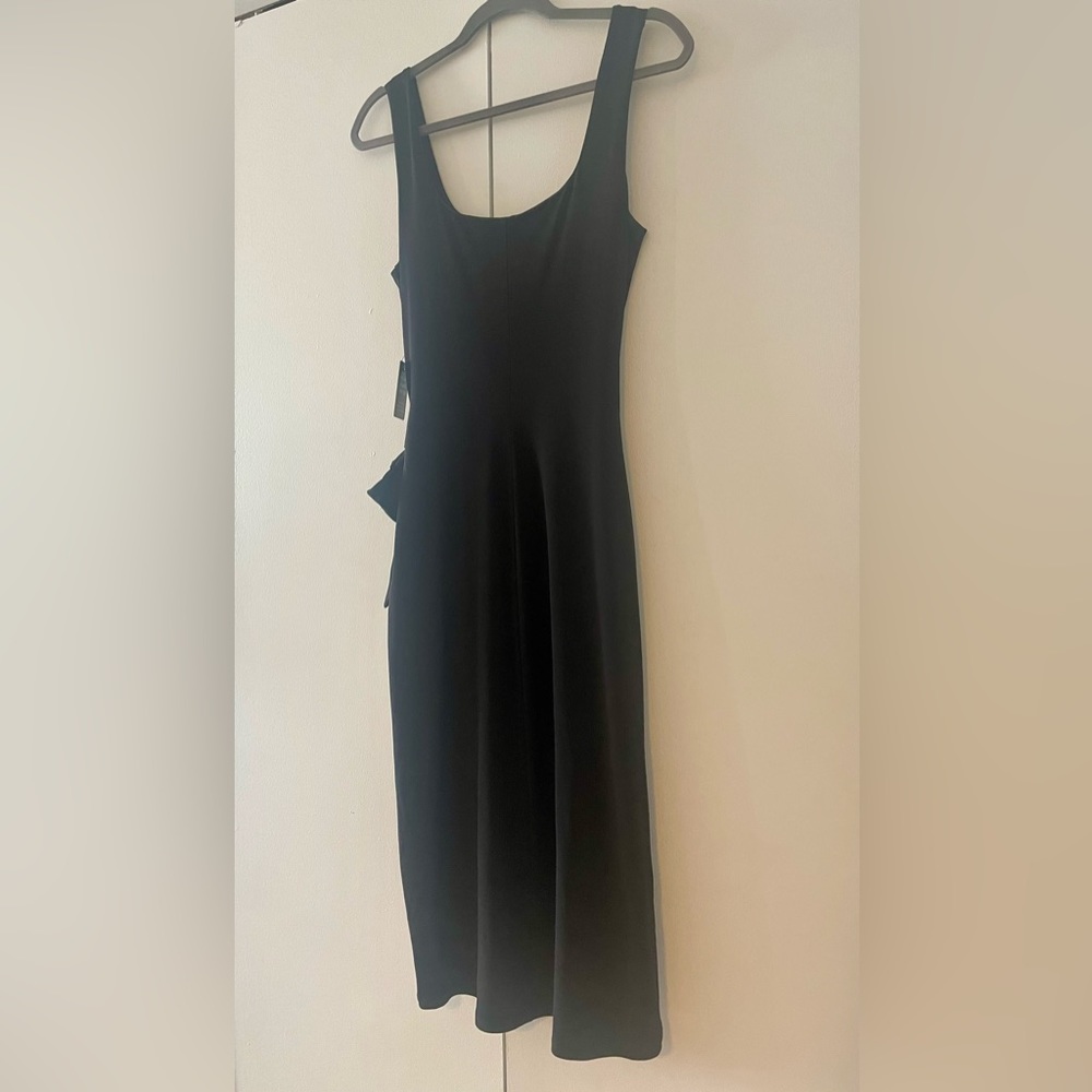 Express Square Neck Wrap Sheath Dress in Black Sz Small NWT - Picture 4 of 6